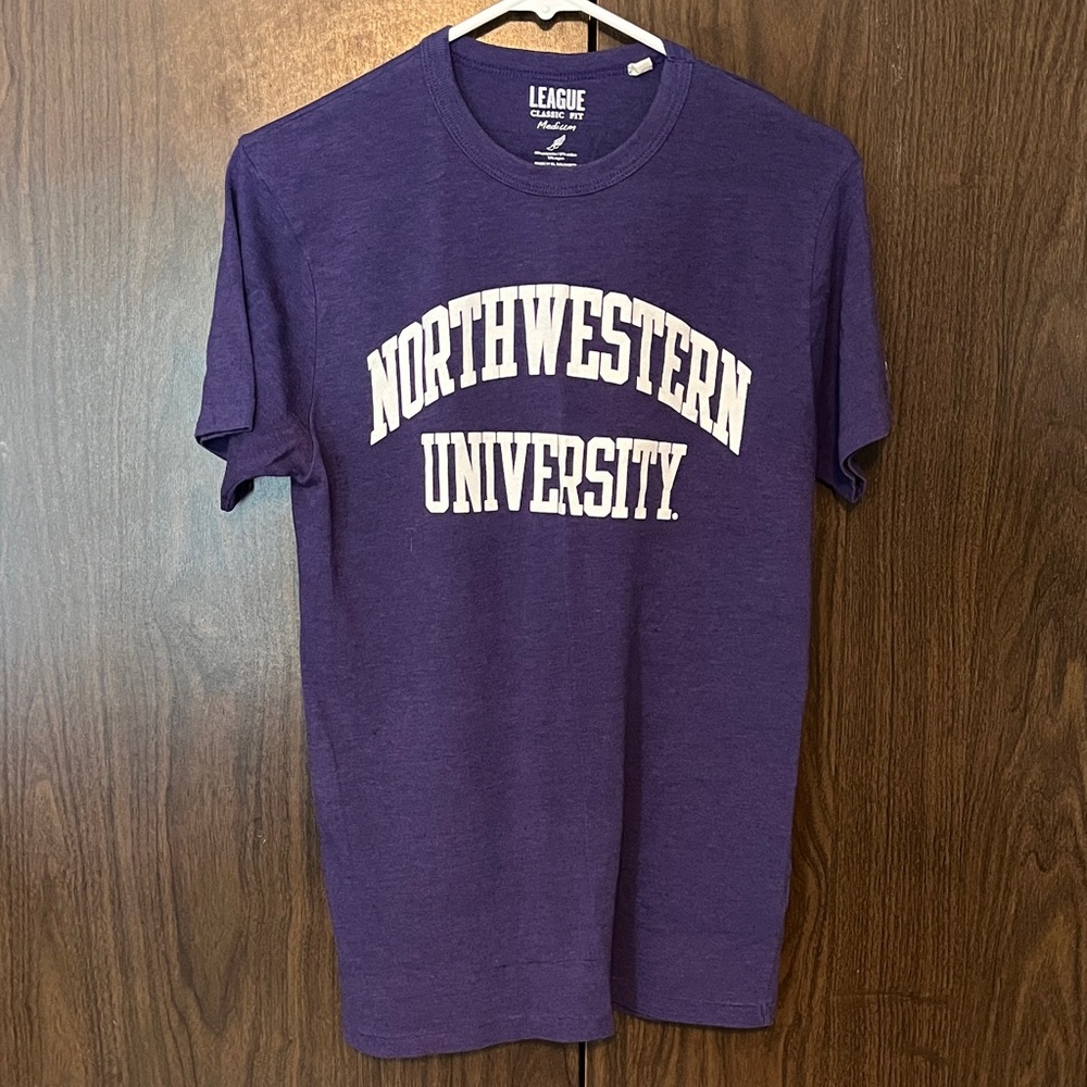 League Men's Purple Northwestern University Short Sleeve Tee